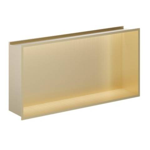 Crosswater Douche Nis - 61x30.5cm - LED-lichtstrip - geborsteld messing (goud) SW1176245