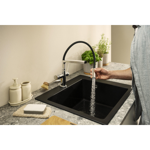 Hansgrohe Talis Select M54 PowderSpray eengreeps keukenkraan Semi-Pro 3jet chroom SW1383029