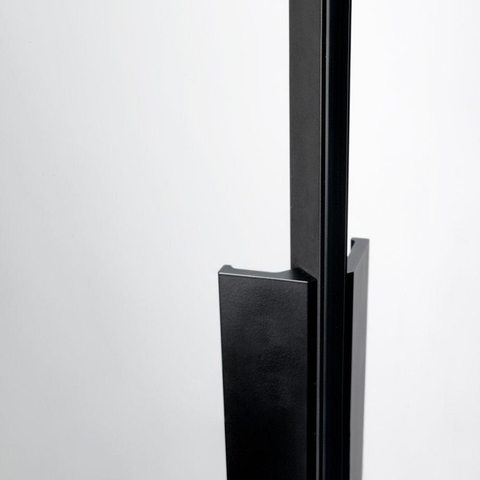Riho Grid draaideur 80x200cm zwart profiel en helder glas SW242171