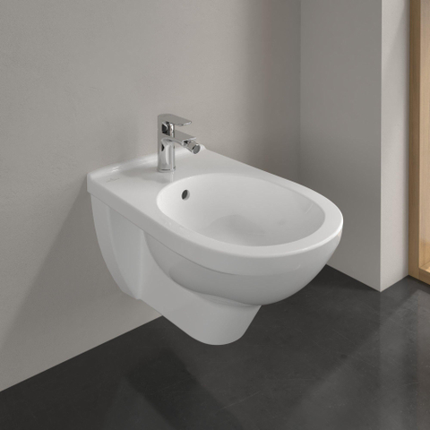 Villeroy & Boch O.novo wandbidet - met overloop - 1 kraangat CeramicPlus - White Alpine (glans wit) 0124159