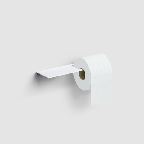 Clou Fold porte-rouleau de papier toilette sans couvercle avec tablette blanc mat SW417072