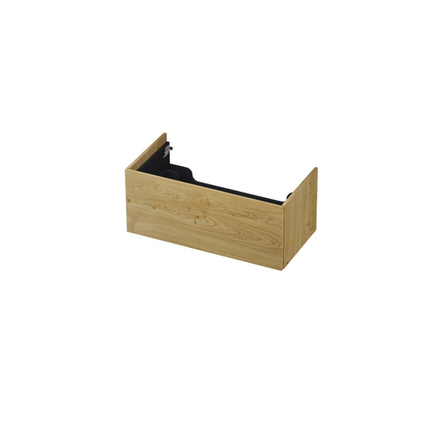 INK Wastafelonderkast - 90x45x37.6cm - 1 lade - push to open - met rechte opdekfronten - MDF - Natur SW639897