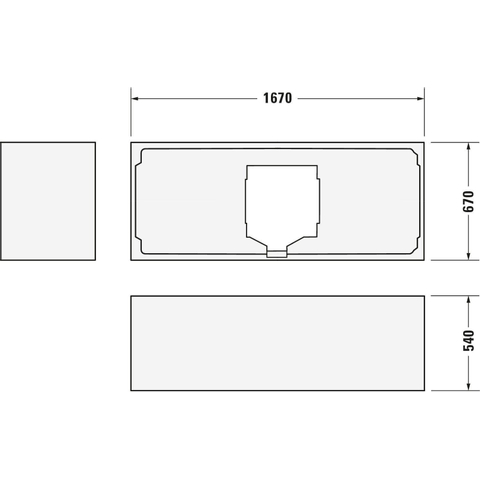 Duravit HappyD 2 kunststof inbouwbad acryl rechthoekig met rugsteun rechts 170x70x46cm zonder poten wit SW54603