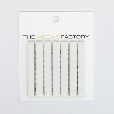 ÉCHANTILLON The Mosaic Factory Sevilla carreau mosaïque 1,2x9,2x0,8cm pour mur kitkat mini finger Céramique Mat Blanc SW862250