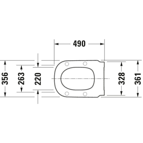 Duravit D-code Vital WC-zitting - 49x36.1x4.3cm - met softclose - met quickrelease - kunststof - afneembaar - wit glanzend 0295866