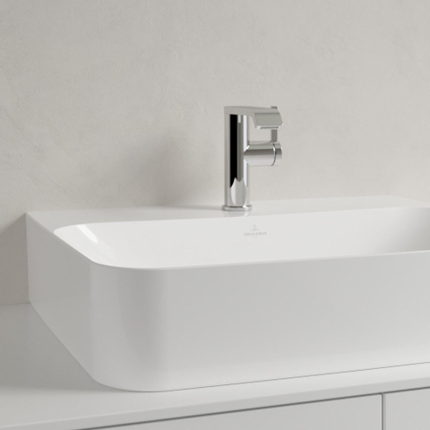 Villeroy & Boch Finion Lavabo - 600 x 470 x 164 mm - Blanc Alpin CeramicPlus - sans trop-plein - rectifié SW106474