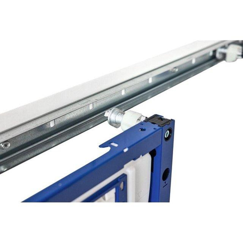 Geberit Duofix Element - UP 320 - QeramiQ Push Steel bedieningsplaat slim - wand 112cm - ronde knoppen - mat zwart SW1600505