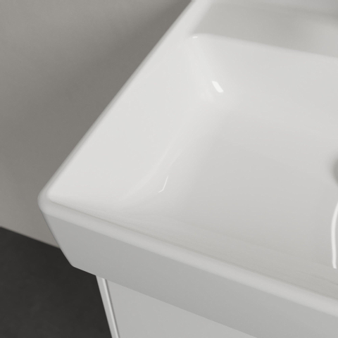 Villeroy & Boch Collaro fontein - 50x40cm - zonder overloop - 1 kraangat CeramicPlus - White Alpine (glans wit) SW358372