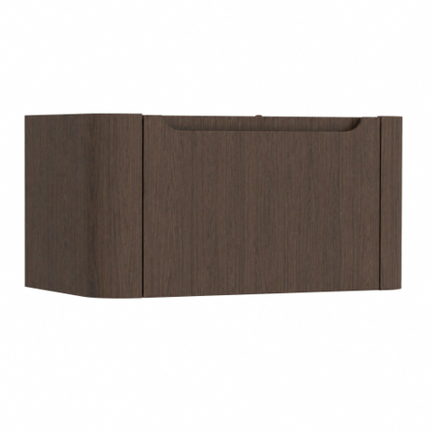 H&R Badmeubelen Juice Meuble sous vasque - 80x45x40cm - angles arrondis - 1 tiroir - poignée intégrée - coffee SW1488657