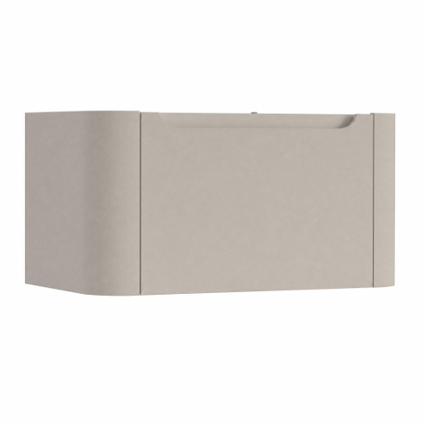H&R badmeubelen Juice Meuble sous vasque - 80x45x40cm - coins arrondis - 1 tiroir - poignée intégrée - beige mat SW871159