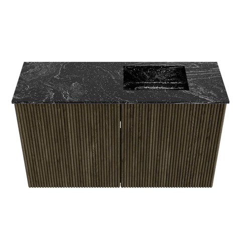 Mondiaz JOYA-DLUX 70cm toiletmeubel - kleur Shadow - Wastafel FAYE positie Rechts 1 kraangat kleur Lava. SW1422824