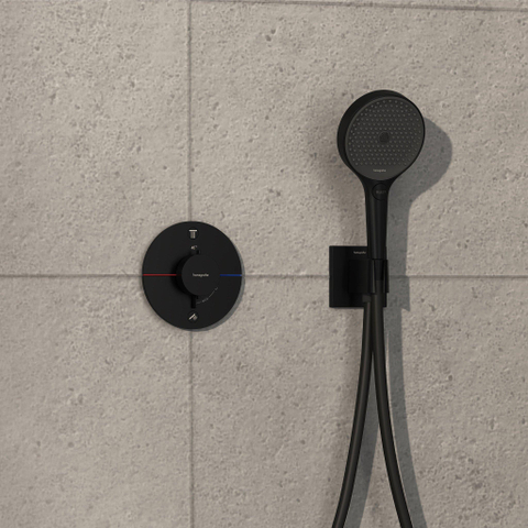 Hansgrohe Showerselect comfort s Thermostaat - inbouw - voor 2 functies - met geïntergreerde zekerheidscombinatie volgens EN1717 - mat zwart SW917949