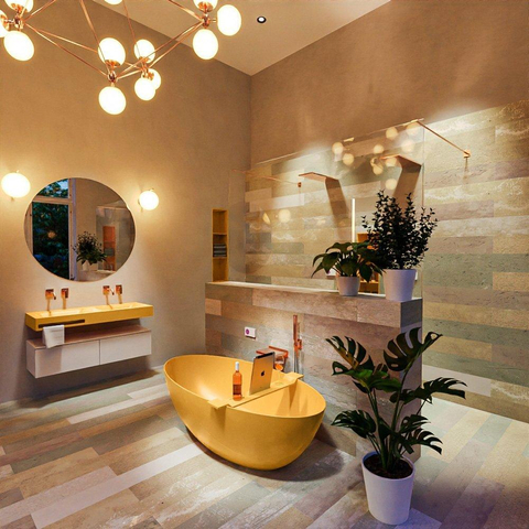 MONDIAZ FLOAT baignoire autoportante 170x80cm couleur ocre SW491529