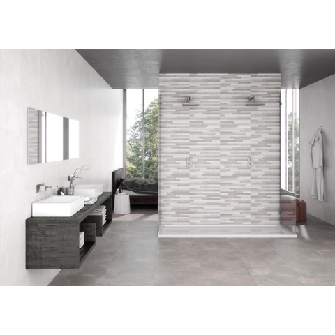 ÉCHANTILLON Terravito Velaro carreau mural et de sol - 30x60cm - 9mm - rectifié - effet béton - gris mat SW736446