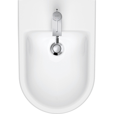 Duravit D-neo Wandbidet - met kraangat - met overloop - 37x54x27cm - met wondergliss - wit SW640395
