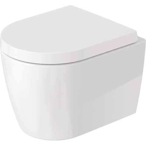 Duravit Me by starck - ME by Starck - compact - hangtoilet - 370 x 480 mm - zonder spoelrand - diepspoel - inclus - spoelrandloos - glans wit 0293436