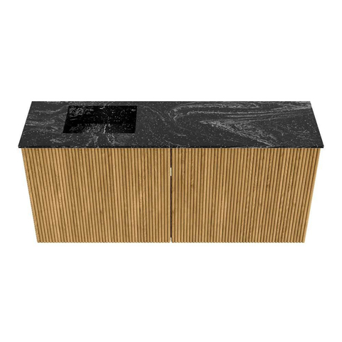 Mondiaz JOYA-DLUX 90cm toiletmeubel - kleur Oak - Wastafel FAYE positie Links 1 kraangat kleur Lava. SW1422147