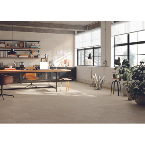 Terravito Solido carrelage mural et de sol - 29.6x59.5cm - 8mm - rectifié - aspect pierre naturelle - beige SW863178