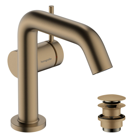 Hansgrohe Tecturis s Eengreeps wastafelkraan - 110 Fine - coolstart - met afvoerplug - geborsteld brons SW918730