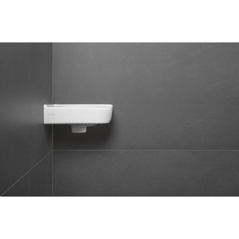 Villeroy & Boch O.novo Lavabo WC d'angle 32x32cm avec trou pour robinetterie sans trop-plein ceramic+ blanc SW84227