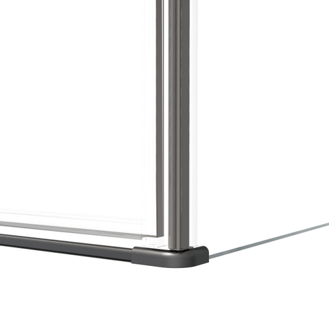Fortifura Galeria Porte de douche - 80x200cm - charnières - poignée - plat - verre de sécurité clair - Gunmetal SW1122604