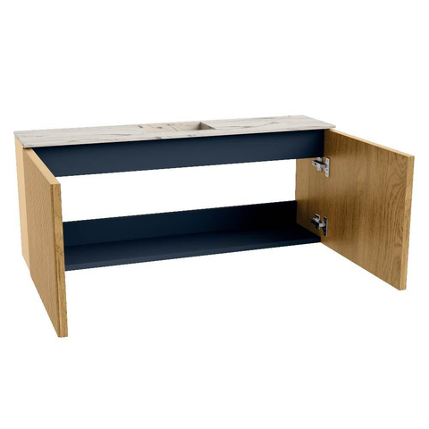Mondiaz JOYA-DLUX 100cm toiletmeubel - kleur Oak - Wastafel FAYE positie Midden 1 kraangat kleur Nata. SW1424010
