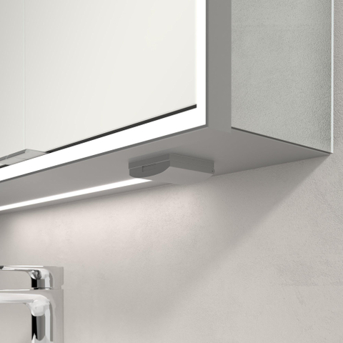 Villeroy & Boch My View Now My view spiegelkast - 80x75cm - 2 deuren - 3 contactdoos LED - zilver SW641561