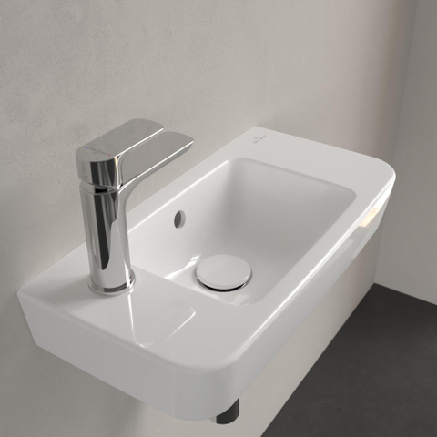 Villeroy & Boch O.novo fontein - 50x25cm m.1 kraangat - zonder overloop - White Alpine (glans wit) SW448493
