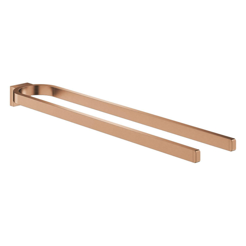 Grohe Selection Handdoekhouder - 36cm - dubbel - niet draaibaar - brushed warm sunset (koper) SW444312