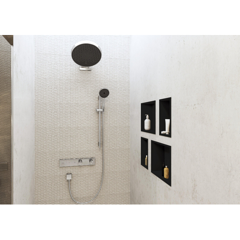 Hansgrohe Fixfit Square muuraansluitbocht - met terugslagklep - hoogglans chroom 0605348