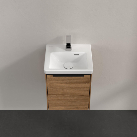 Villeroy & Boch Subway 3.0 Wastafelonderkast - 1 deur - 351x429x309mm - Oak Kansas (mat hout) SW881749
