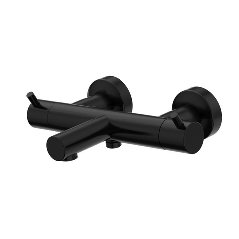 Xenz Duero Robinet de baignoire 27.1cm thermostatique avec inverseur noir mat SW105556