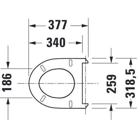 Duravit No.1 DuraStyle Basic WC-zitting - 33.1x38.5x4.2cm - met softclose - kunststof - wit glanzend SW358135