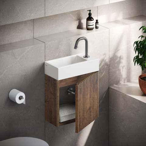 Clou Kaldur porte-rouleau de papier toilette droit gunmetal brossé PVD SW917341
