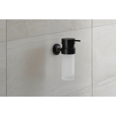 Duravit Starck T Zeepdispenser - 17.6x6cm - matglas - mat zwart SW297098