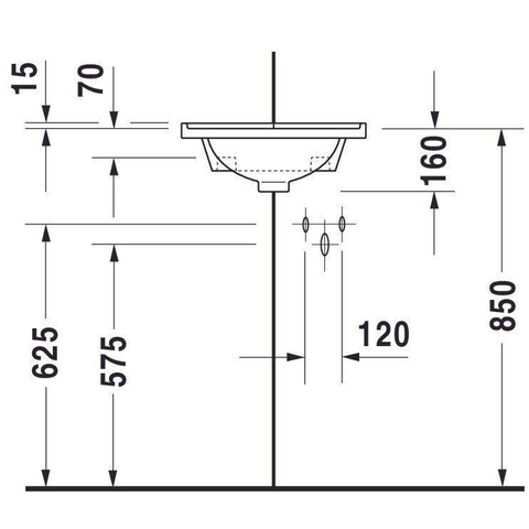 Duravit Starck 3 Hoekfontein - 43x38.5cm - wit 0313777
