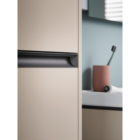 Duravit Ketho.2 Halfhoge kast - met 2 deuren - 40x132x24cm links - met tip ontaupe - mat taupe SW772450