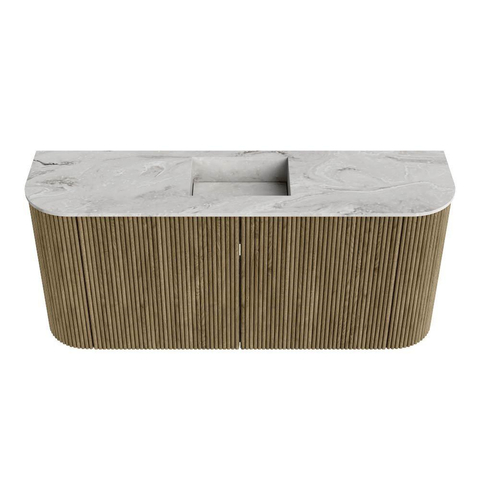 Mondiaz JOYA-DLUX 93.2cm toiletmeubel - ronding links en rechts kleur Dusk - Wastafel FAYE positie Midden Zonder kraangat kleur Glace. SW1423215