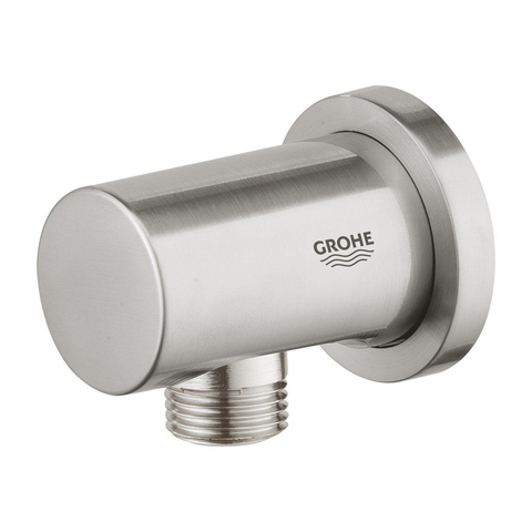 Grohe Rainshower Wandaansluitbocht - ronde rozet - Supersteel (RVS) SW73277