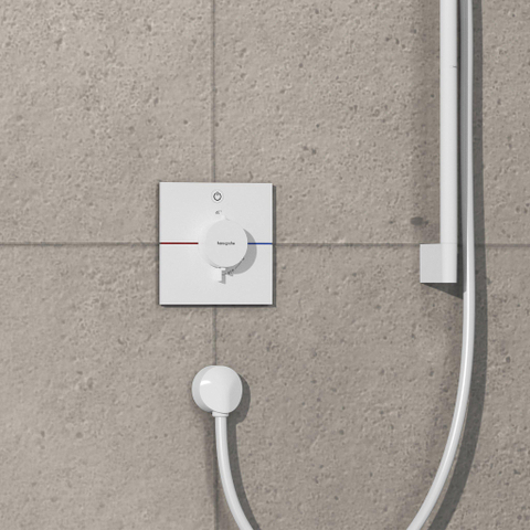 Hansgrohe ShowerSelect Comfort E Thermostat - encastré - 1 fonction - blanc mat SW918067