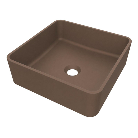 Arcqua Case Opbouw Waskom - vierkant - 37x37cm - mat chocola SW1584224