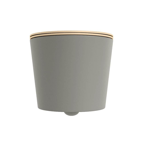 Mondiaz LAVIE hangtoilet – spoelrandloos – 36 x 53 cm – met softclose zitting – Smoke (lichtbruin), zitting Sand (beige) SW1208777