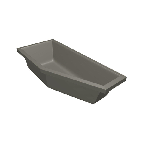 Xenz Society Baignoire d'angle - 180x80x48 - bonde au milieu - Gauche - Compact - acrylique - ciment SW103190