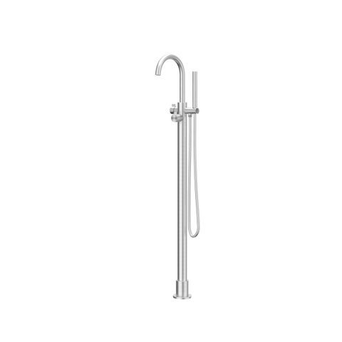 IVY Tribe Mitigeur de baignoire autoportant - bec pivotant - 150cm - Flexible de douche - Douchette à main barre - RVS316 - brossé SW1031208
