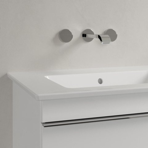 Villeroy & Boch venticello dubbele meubelwastafel - 130x50cm - zonder kraangat - met overloop - White Alpine (glans wit) 1025104