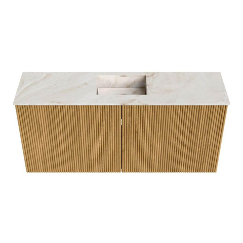 Mondiaz JOYA-DLUX 90cm meuble de toilette - couleur Oak - Vasque FAYE position Milieu 1 trou de robinet couleur Frappe. SW1421904