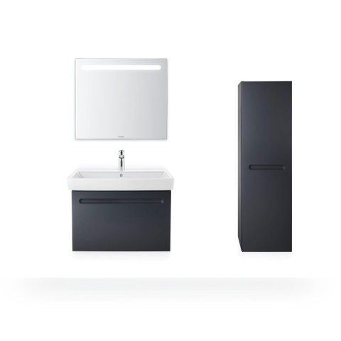 Duravit No.1 Duravit No.1wastafel - met kraangat - met overloop - 80x46x17.3cm - hoogglans wit SW723711