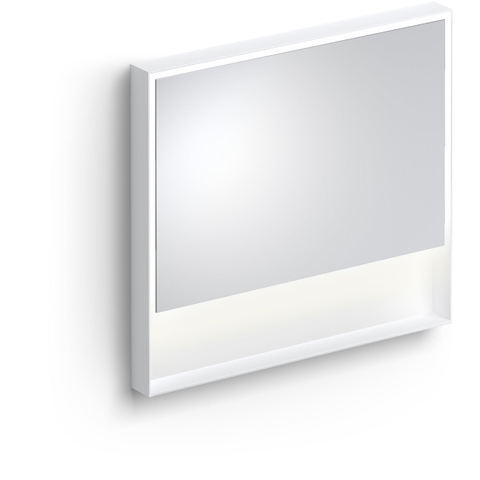 Clou Look at Me miroir – rectangle – 90 x 80 cm – LED indirecte tout autour – Blanc mat SW417040
