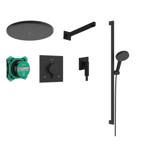 Hansgrohe Raindance Alive S inbouwdoucheset - 30cm - 1 straalsoort - mat zwart SW1566588