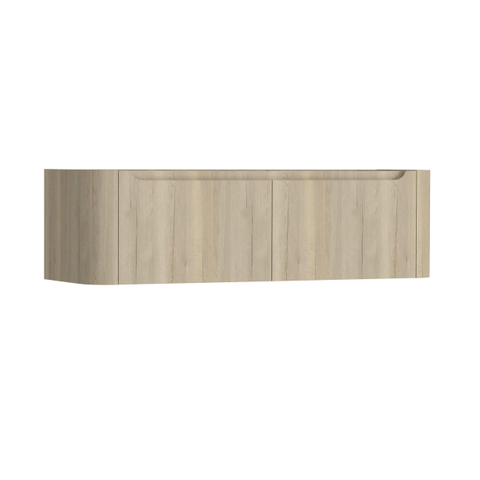 H&R meubles de salle de bains Juice Meuble sous vasque - 140x45x40cm - coins arrondis - 2 tiroirs - poignée intégrée - french oak SW867604